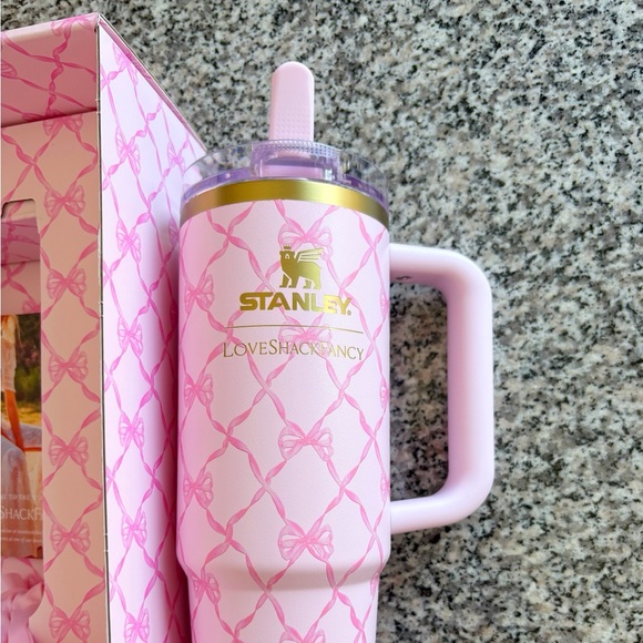 ♥️💖 Stanley x LoveShackFancy Protour 30oz Ribbon Bow BOX w/ SATIN DRAWSTRING BAG - Picture 3 of 10